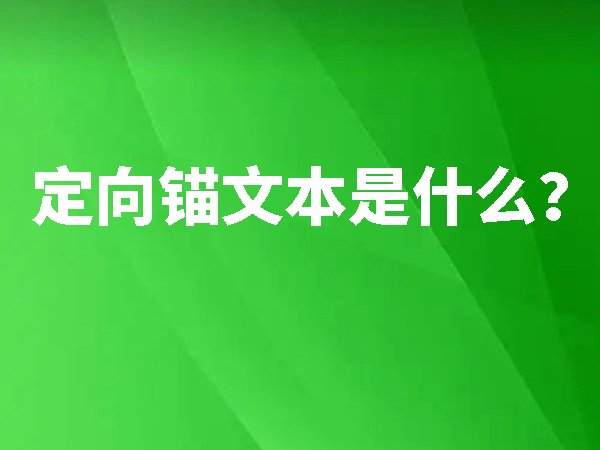 21、站內(nèi)定向錨文本是什么？
